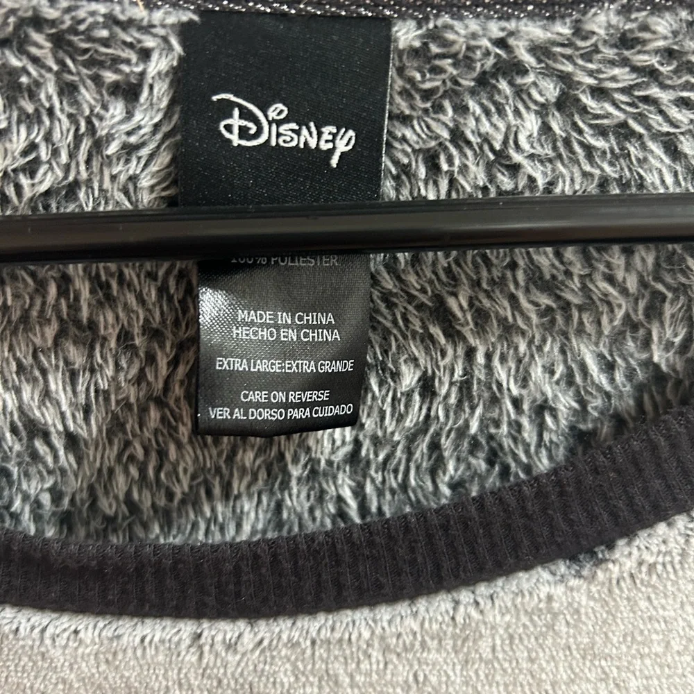 Disney Women's Gray/Black Mickey‎ Mouse Fleece Pullover Sweater Size XL